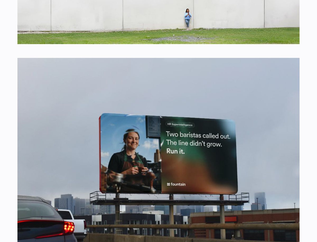 Roadside billboard mockup of the Run it. campaign